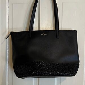 Kate Spade Black Glitter Tote